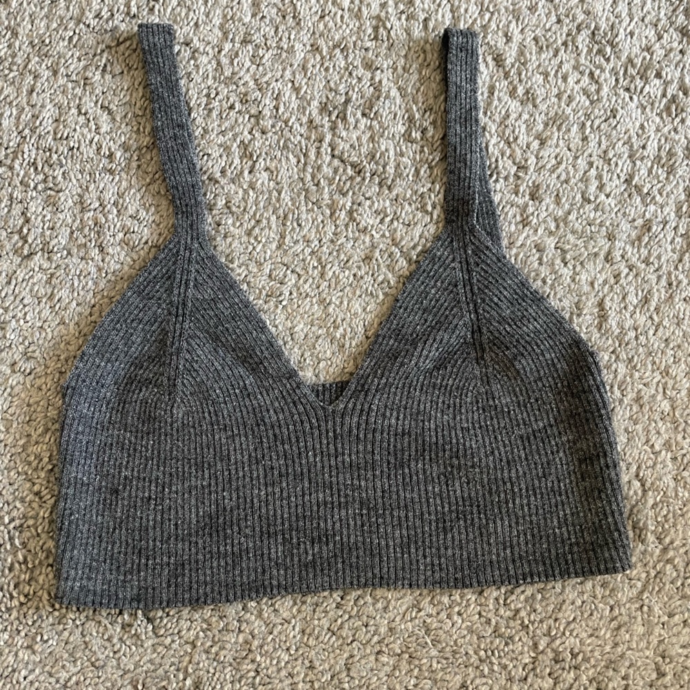Zara Grey Crop Top